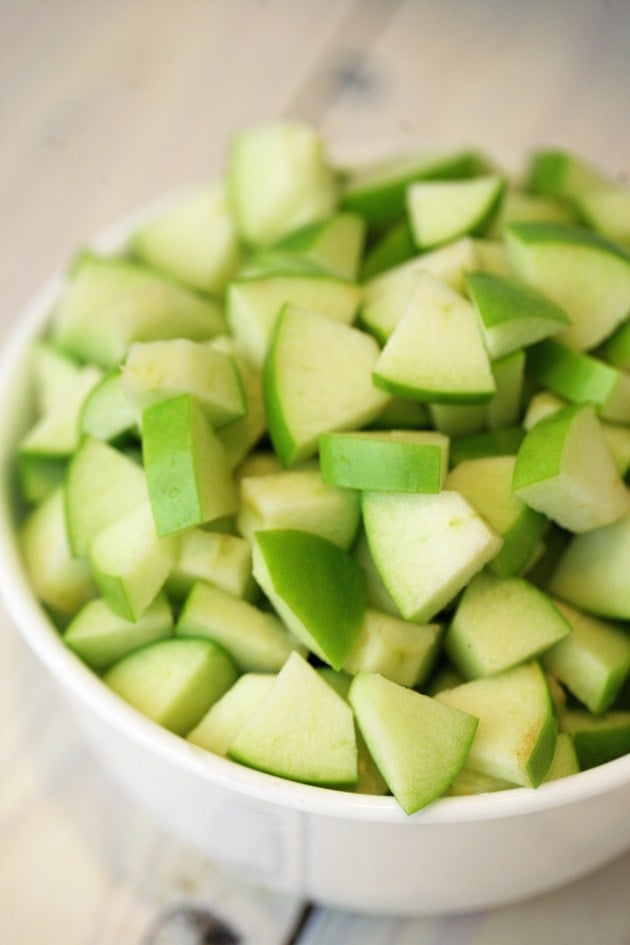 Fresh apples ready for apple cake.