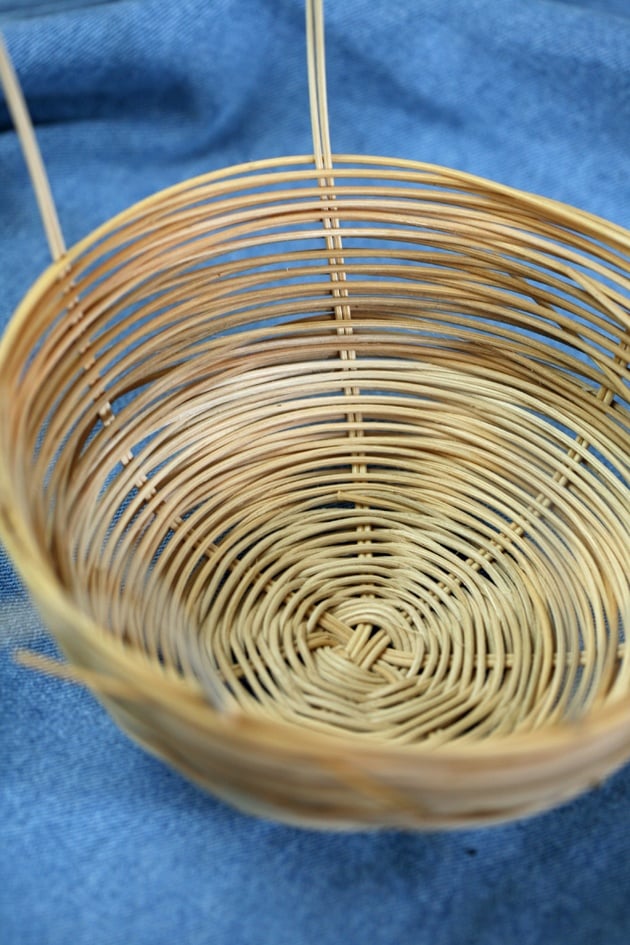 Handmade round basket