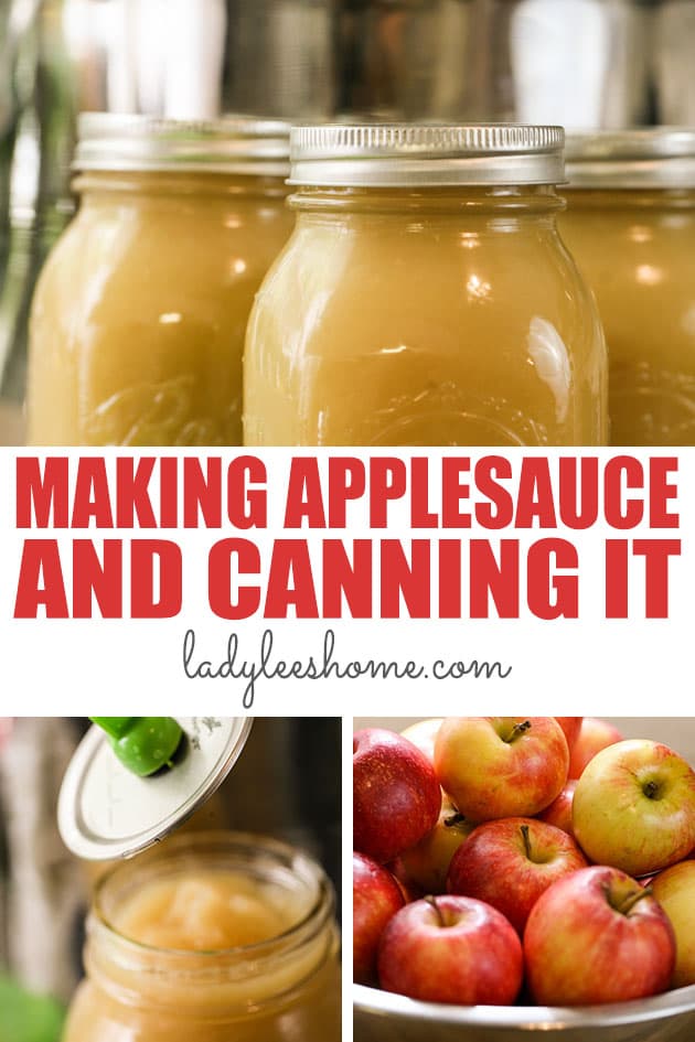 Here is how to make applesauce and can it. Making applesauce is easy and canning it is pretty simple as well. This is a great way to preserve apples and a great snack or ingredient to have on hand!
