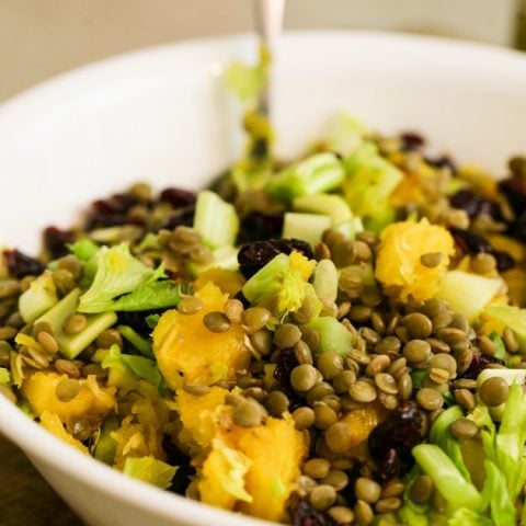 Pumpkin and Lentil Salad