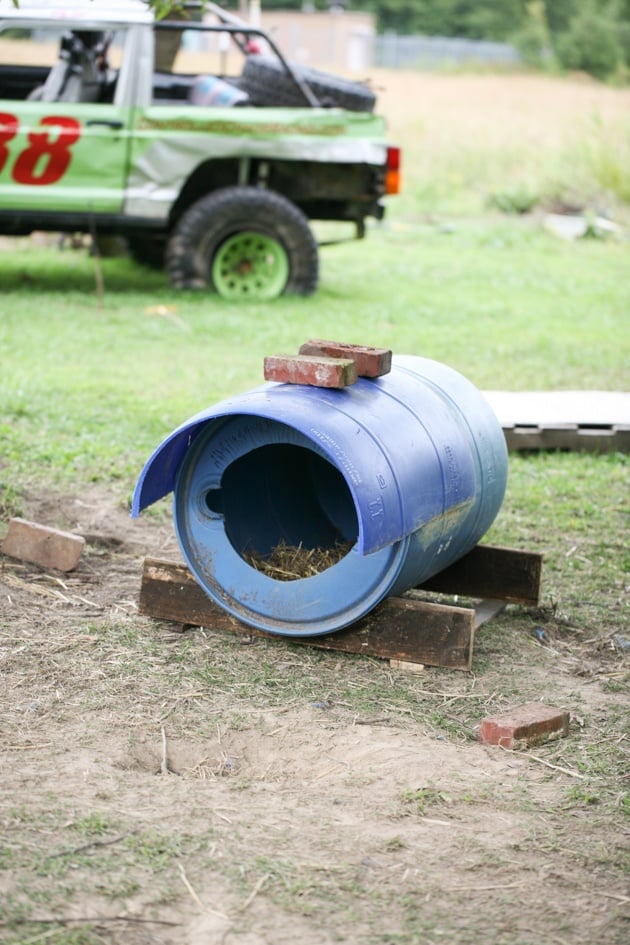 How to Build a Dog House Cheap From a Barrel - Lady Lee's Home