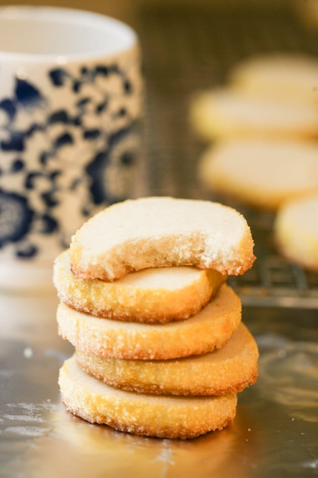 Really easy almond butter cookies. You can keep this dough refrigerated for a few days if you like.