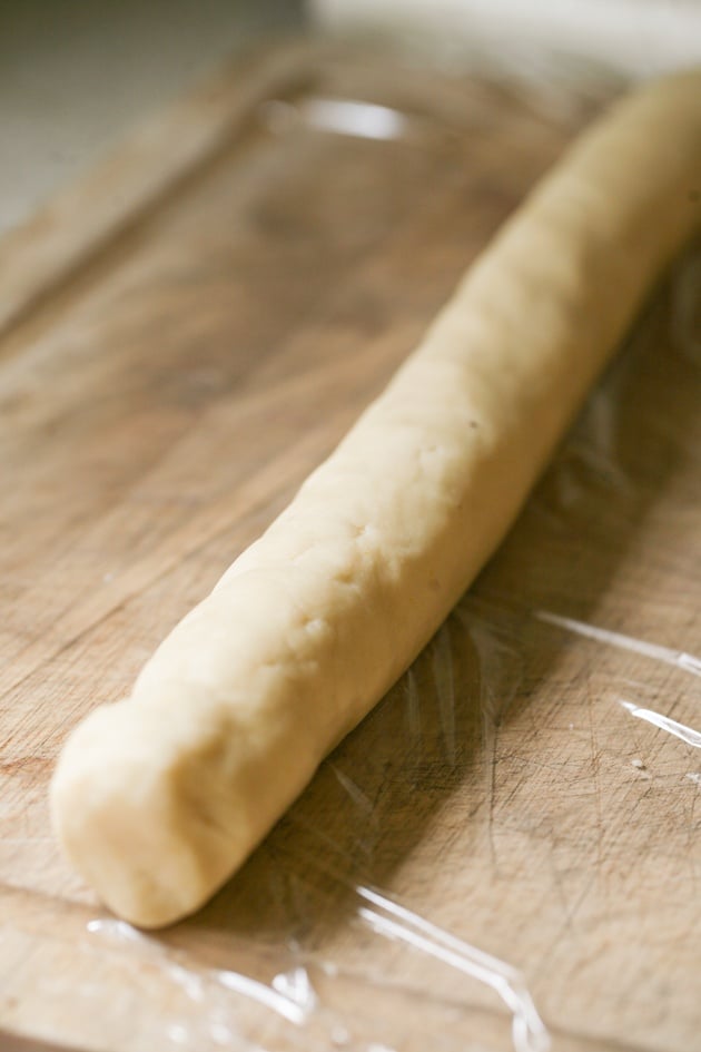 Really easy almond butter cookies. You can keep this dough refrigerated for a few days if you like.