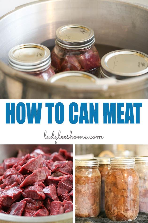 Learn how to can meat at home in this step by step picture tutorial. There are many benefits to canning meat and it's easier than you think! 
