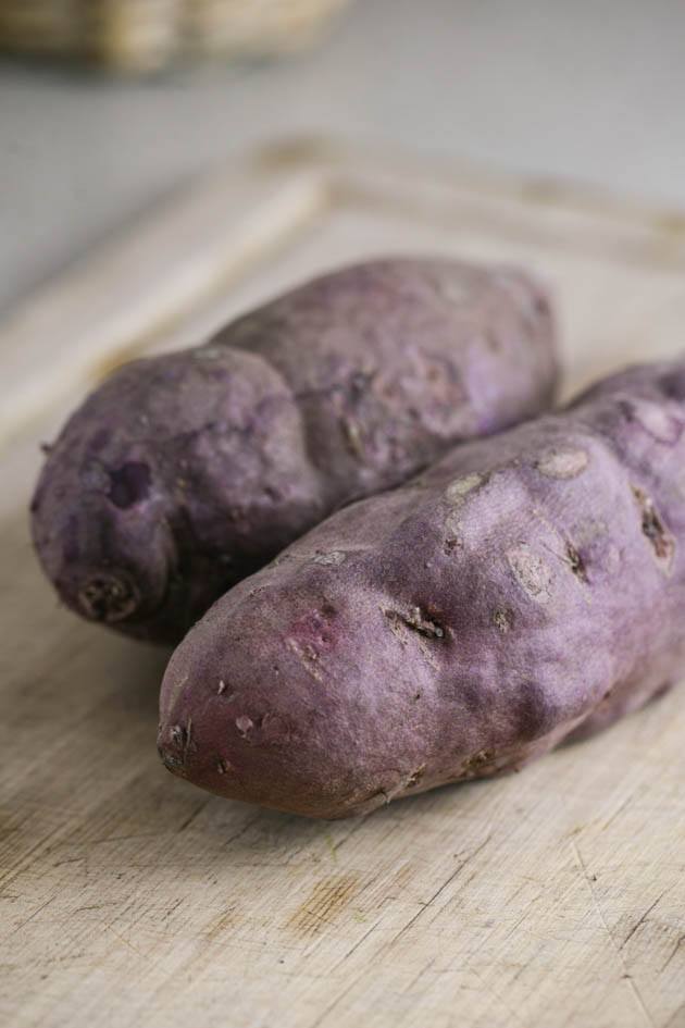 Purple sweet potatoes.