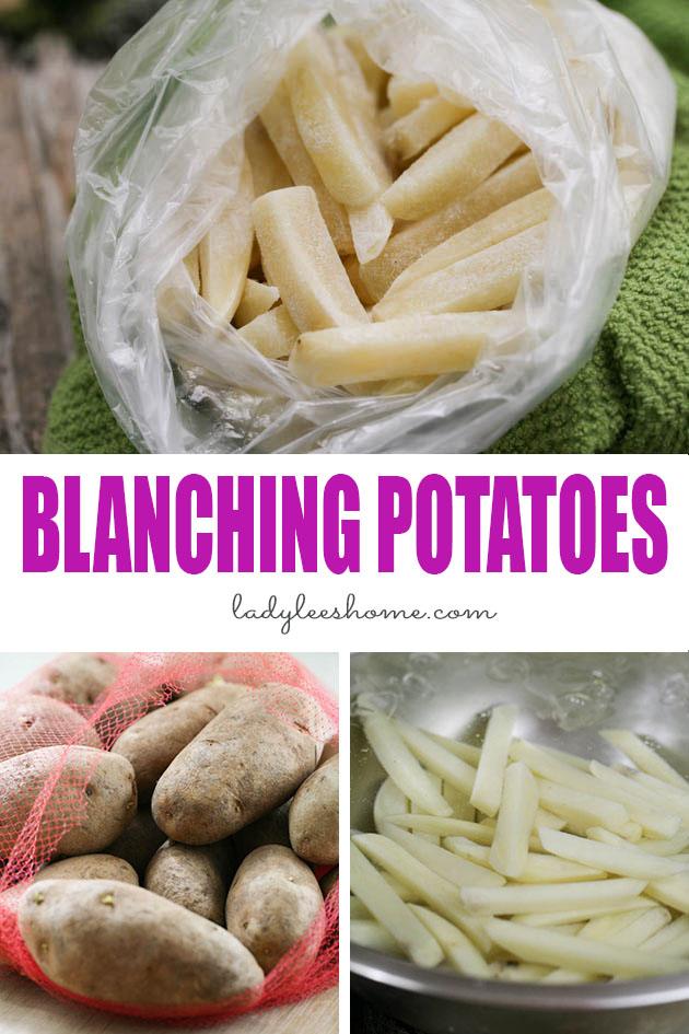 Blanching potatoes before freezing will ensure that your potatoes keep their quality and last longer in the freezer. Here is how to blanch potatoes... #blanchingpotatoes #blanchingpotatoesforfreezing #howtoblanchpotatoes #howtopreservepotatoes