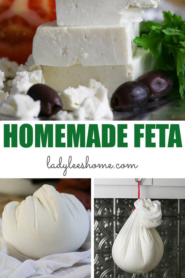 Homemade feta cheese is easier to make than you think! In this step by step picture tutorial, I'll show you how to make a large batch of feta cheese... 
#homemadefetacheese #fetacheeserecipe #howtomakefetacheese #makingfetacheese #freezingfetacheese