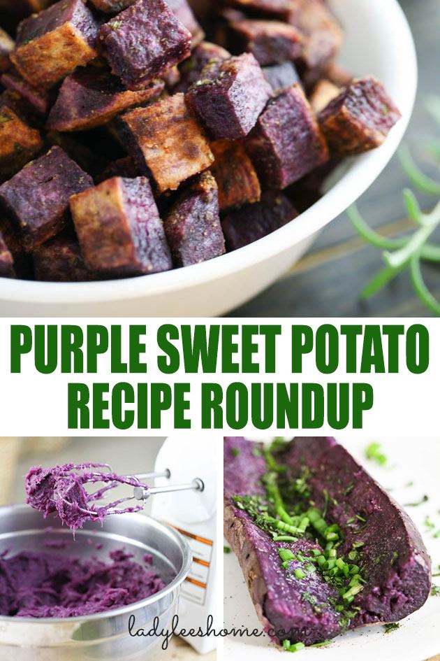 Find 41 purple sweet potato recipes, sweet and savory. This list will give you an idea of what you can do with purple sweet potatoes. Choose a recipe and get to work! There are so many delicious purple sweet potato recipes!
#purplesweetpotatoes #purplesweetpotatorecipes