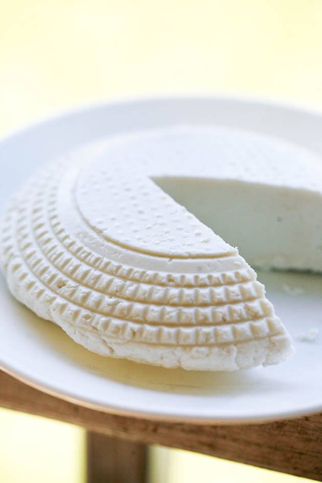 Raw goat milk cheese.