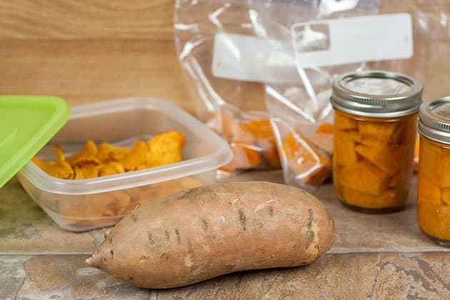 Preserving sweet potatoes.