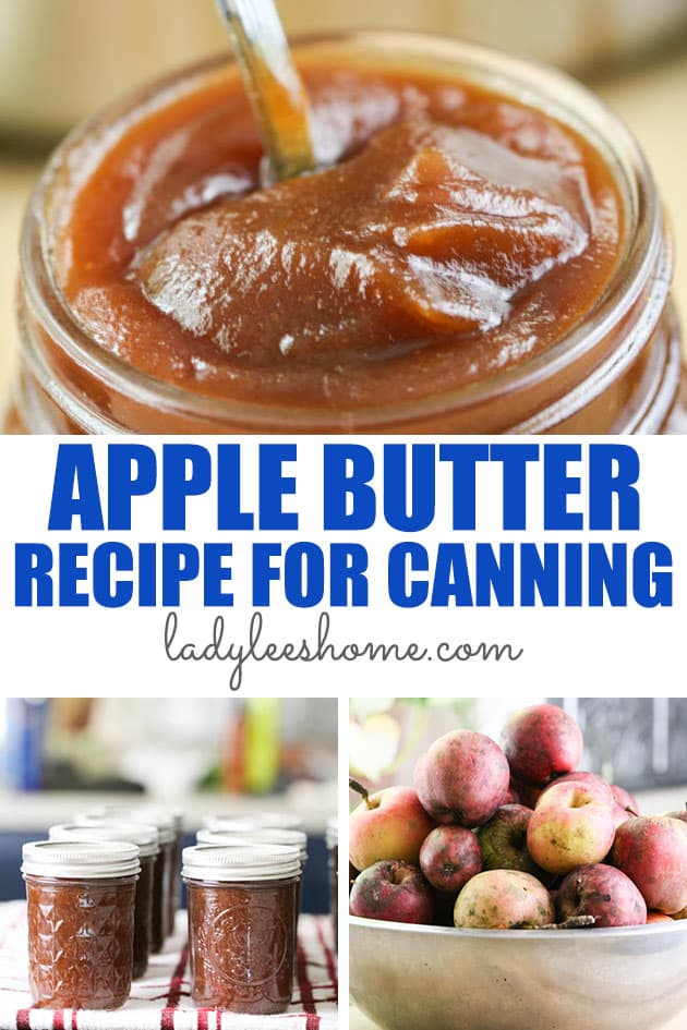 This apple butter recipe for canning is made on the stovetop. It's smooth and buttery and sweet. It's easy to preserve for months by canning it. This tutorial will show you how to make apple butter on the stovetop and can it! 