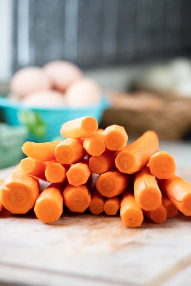 Peeled carrots.