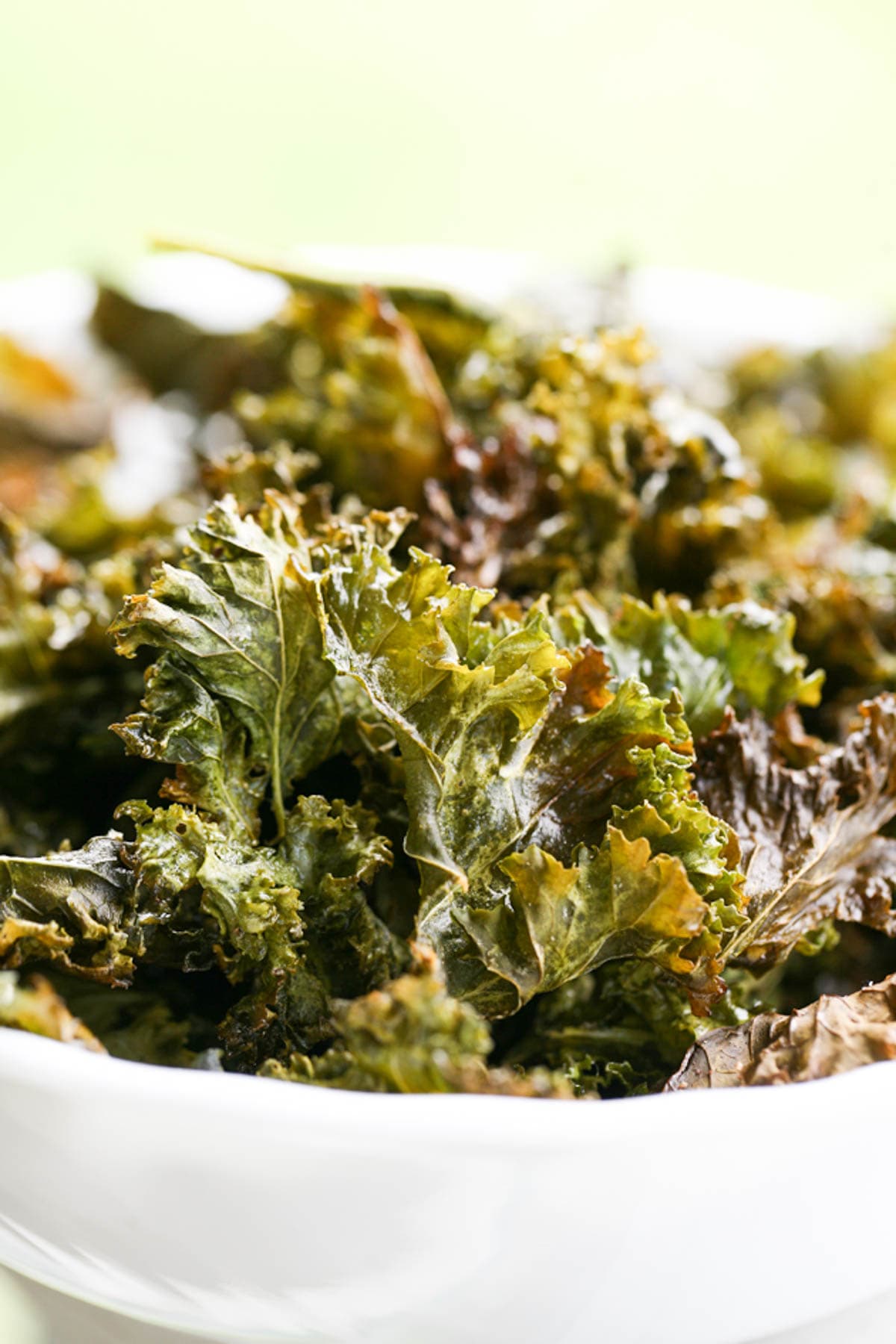 Dehydrated kale chips.