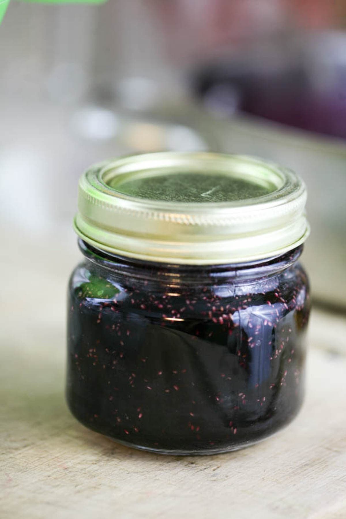 blueberry jam ready for processing