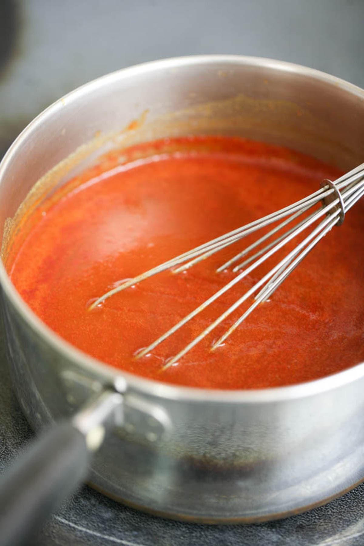 cooking the tomato sauce