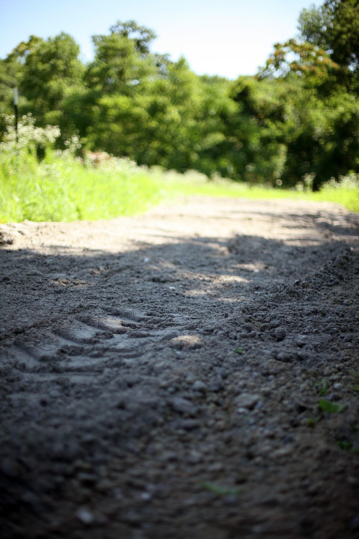 a view of the crushed concrete driveway at the farm