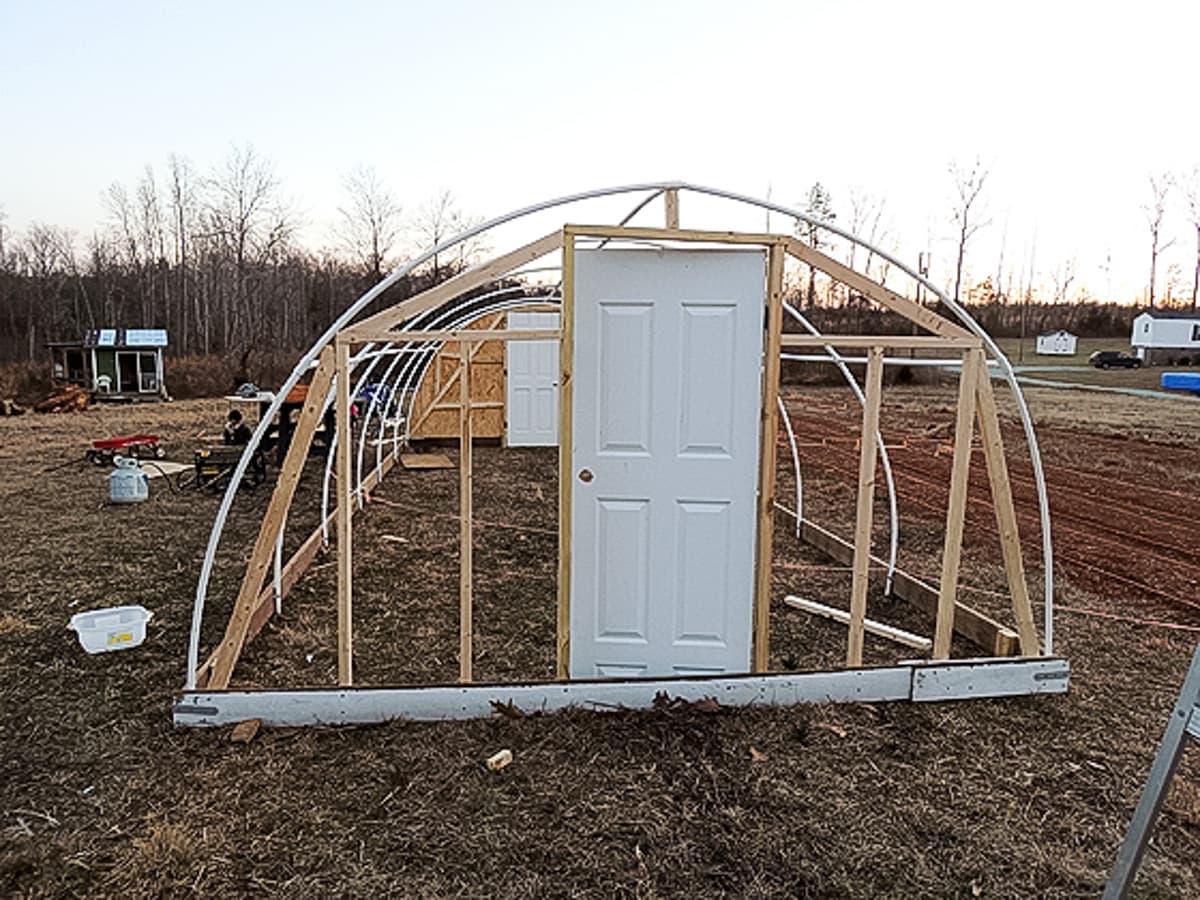 making the frame for the plywood at the ends