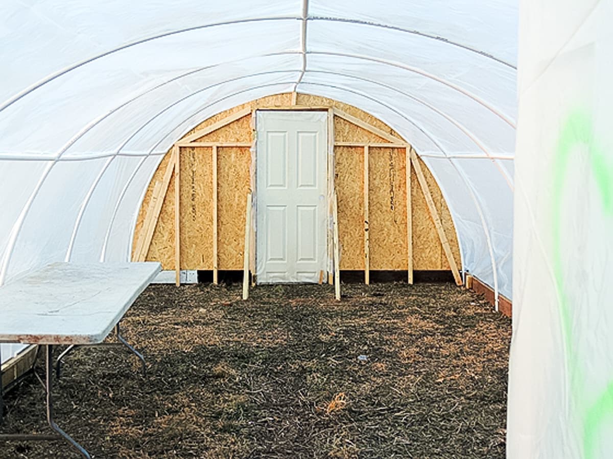 the inside of the greenhouse