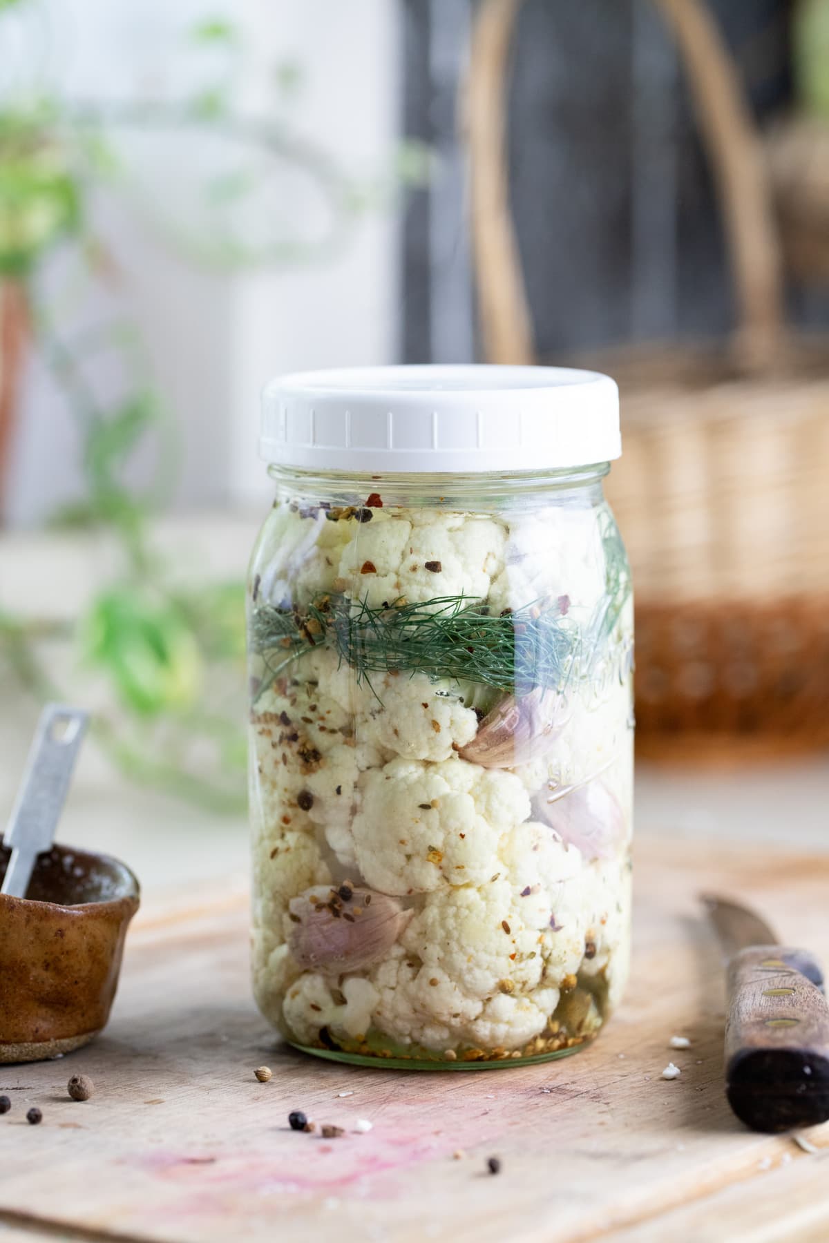 lacto fermenting cauliflower