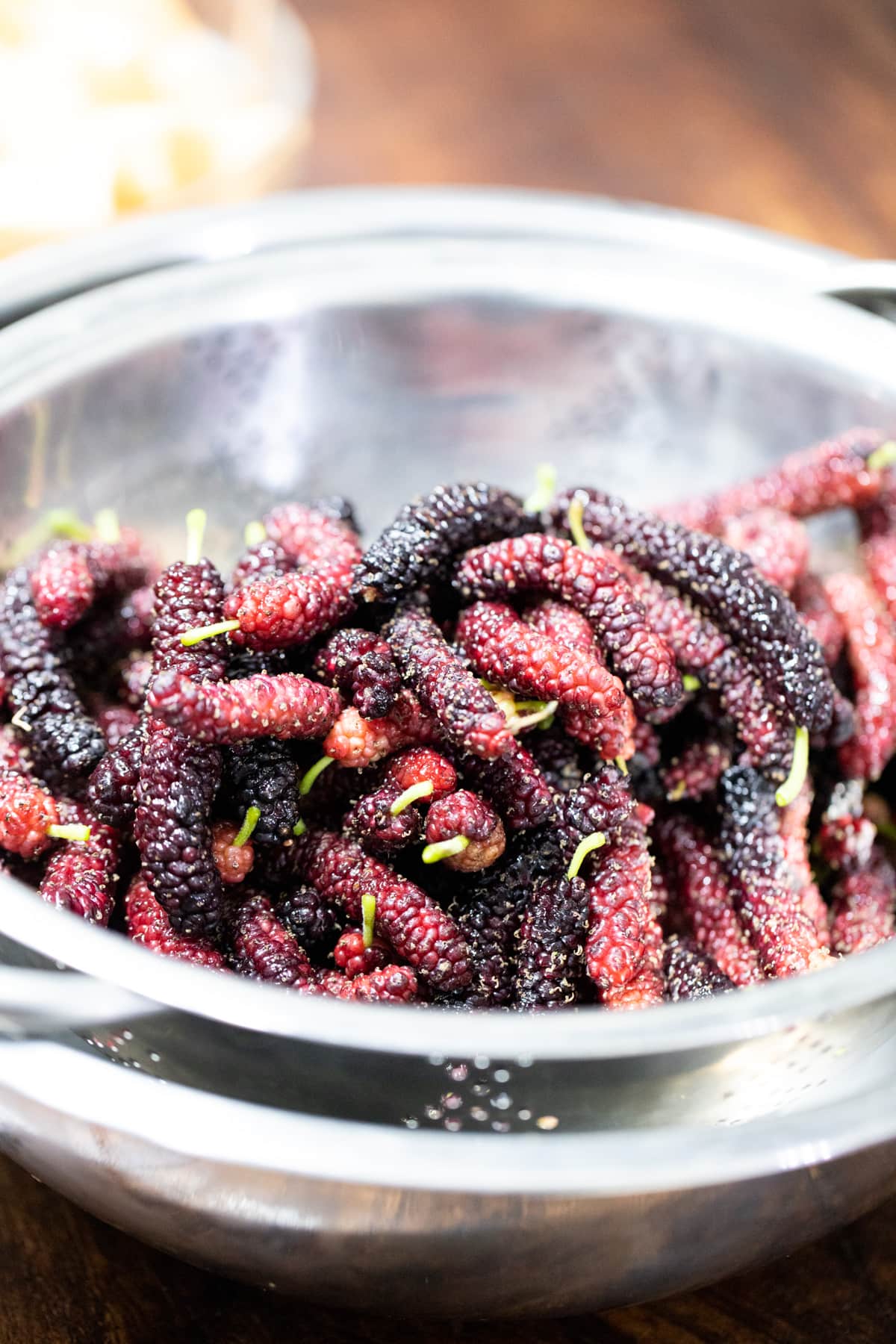 washing the mulberries