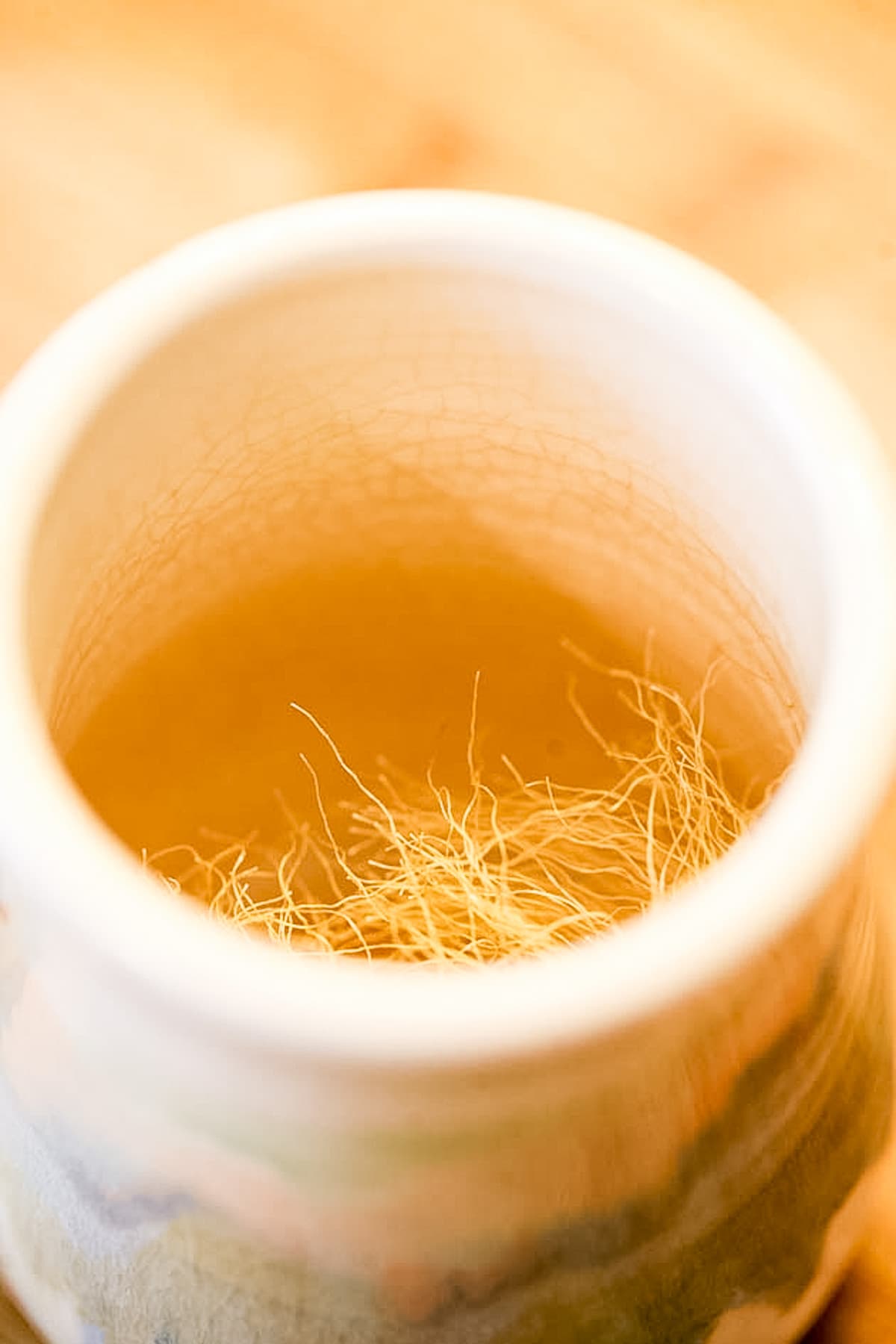corn silk tea in a mug