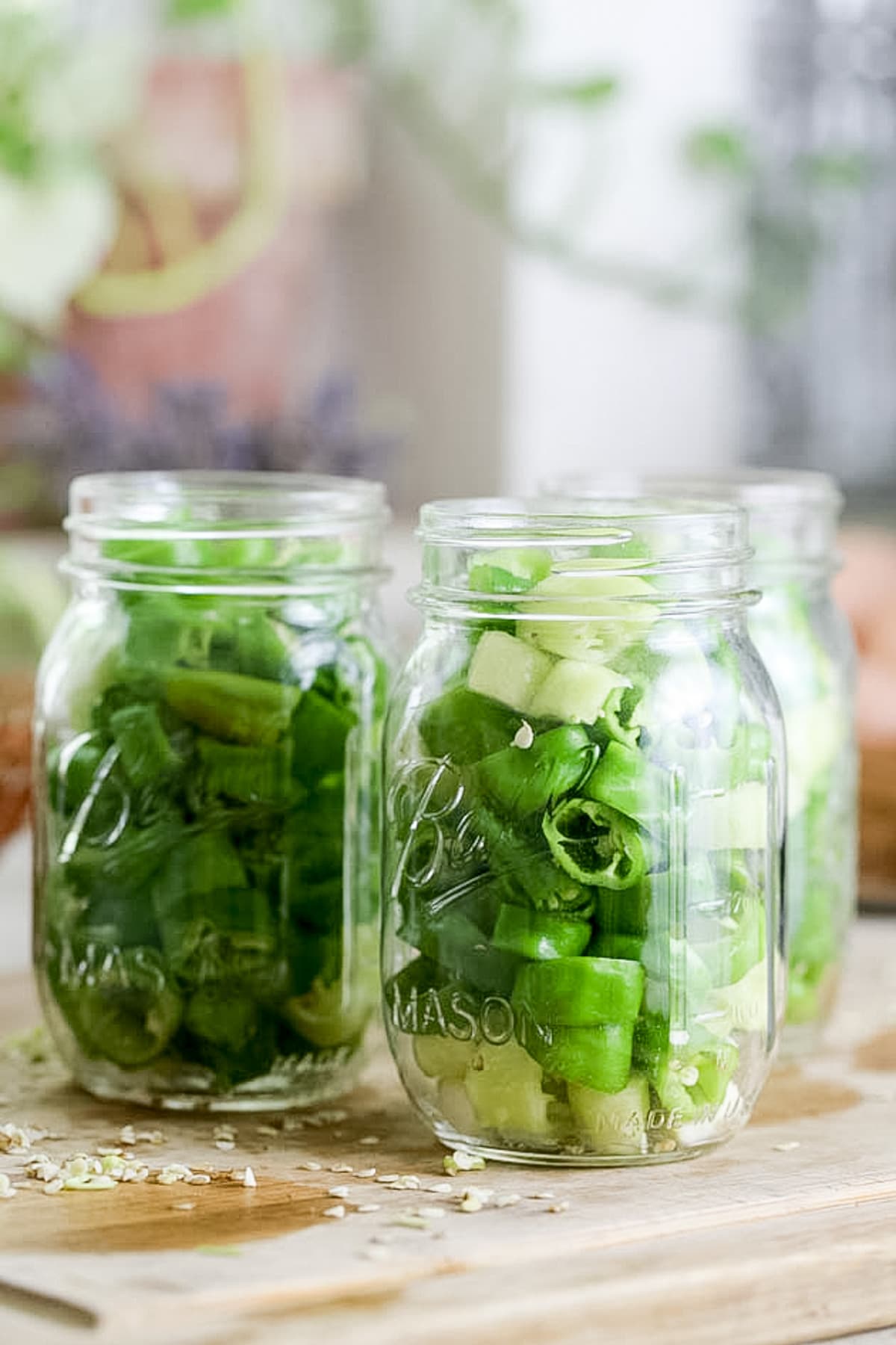 jars are packed and ready for the brine