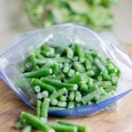 packing frozen green beans