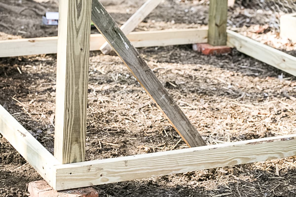 leveling the bottom of the coop