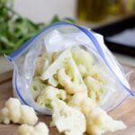 storing frozen cauliflower