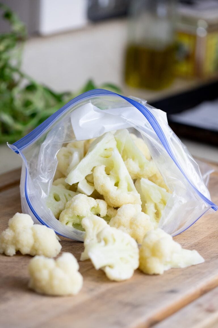 storing frozen cauliflower