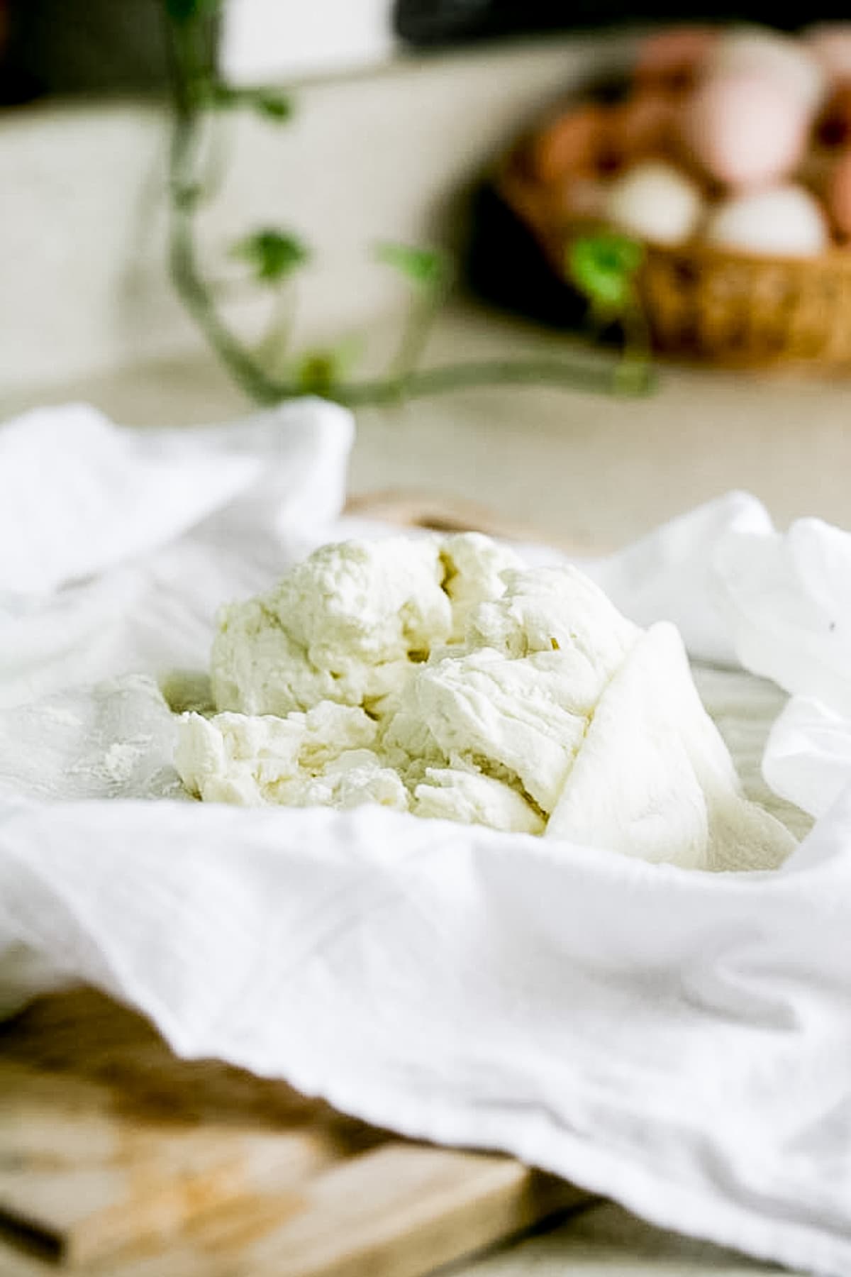opening the cheesecloth