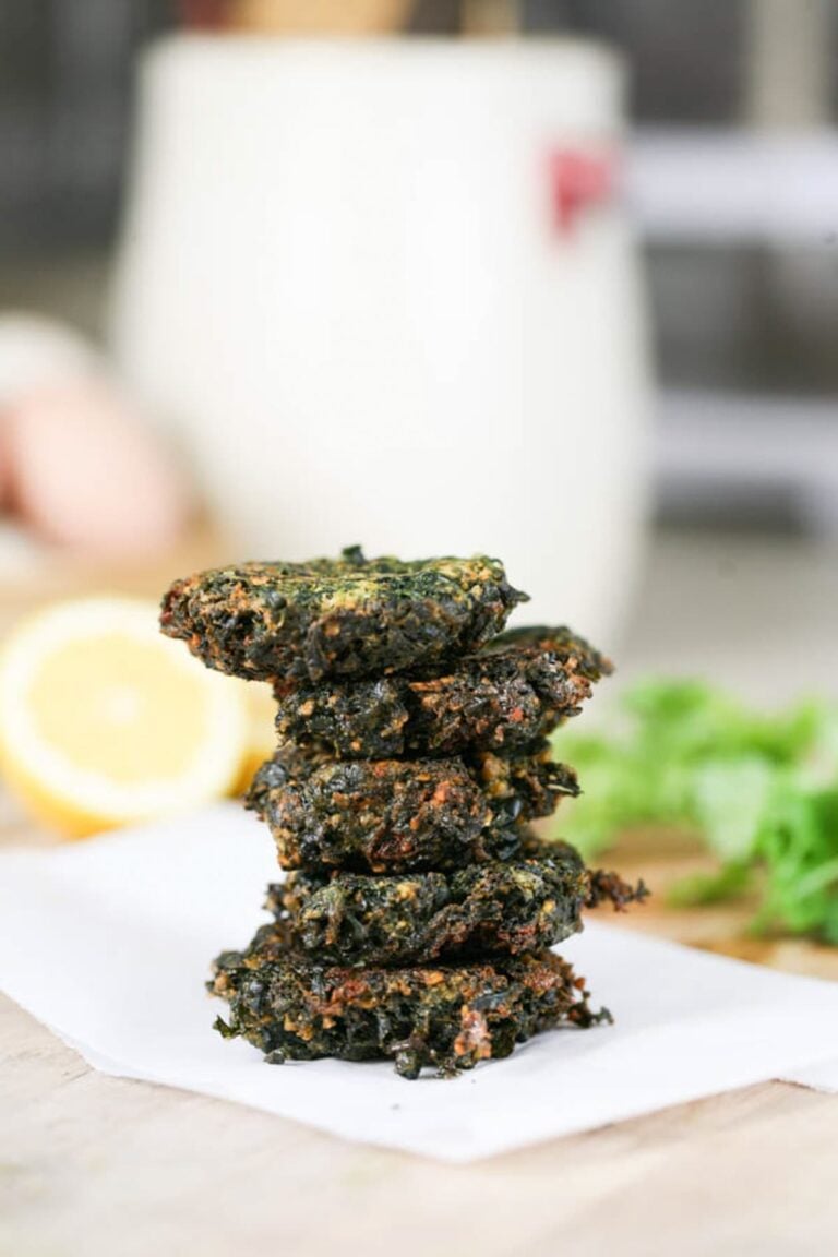 fried spinach patties