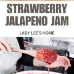 strawberry jalapeno jam pinterest image