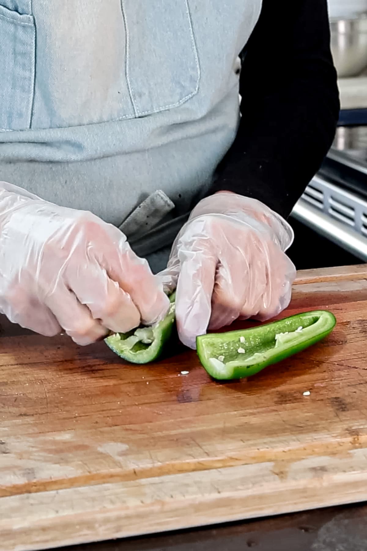 cleaning jalapeno peppers