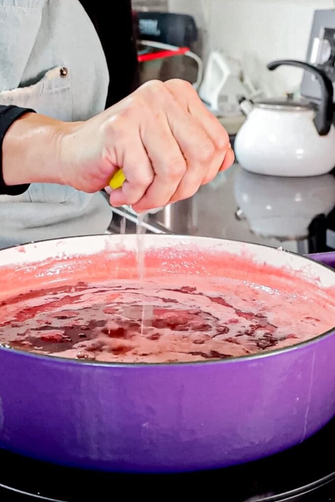 adding lemon juice