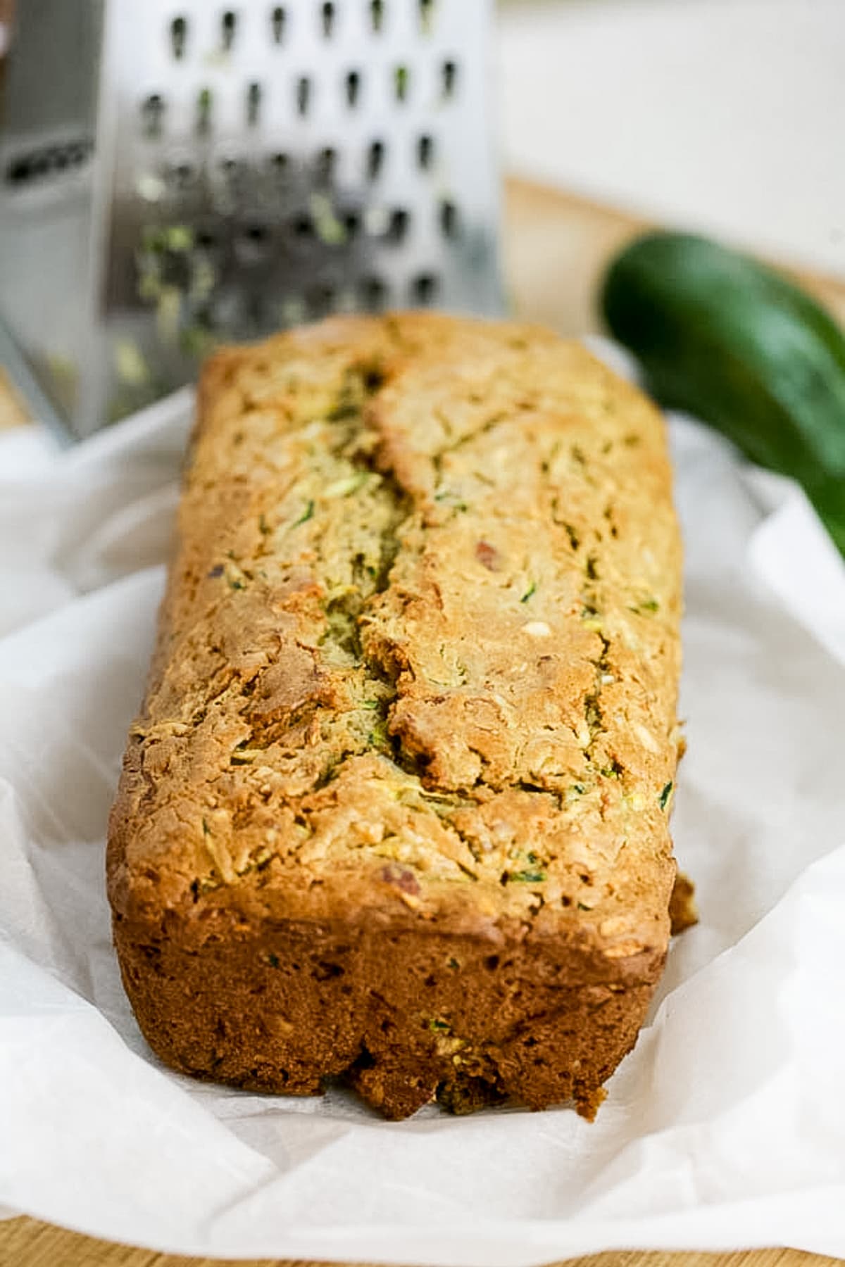 low sugar zucchini bread after baking
