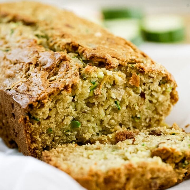 sliced zucchini bread