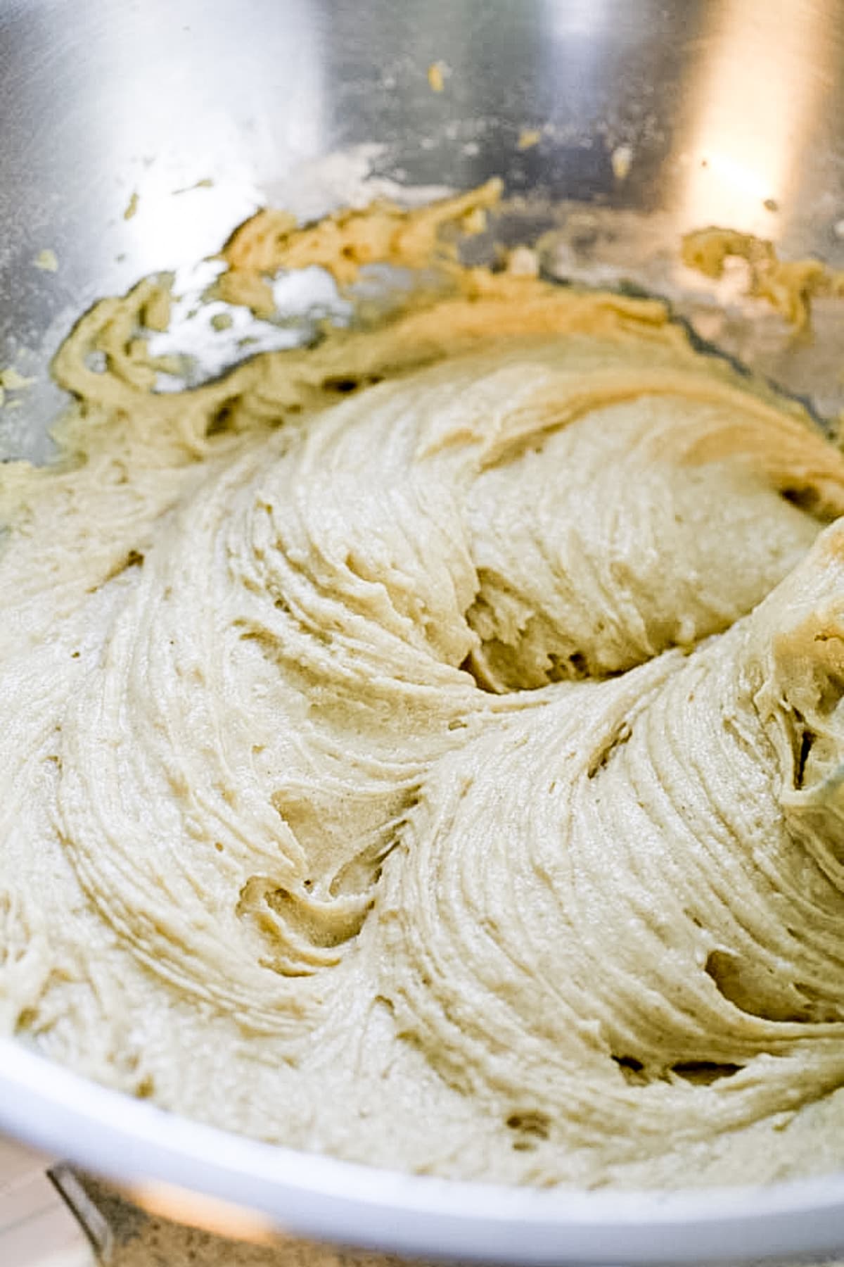 preparing the batter
