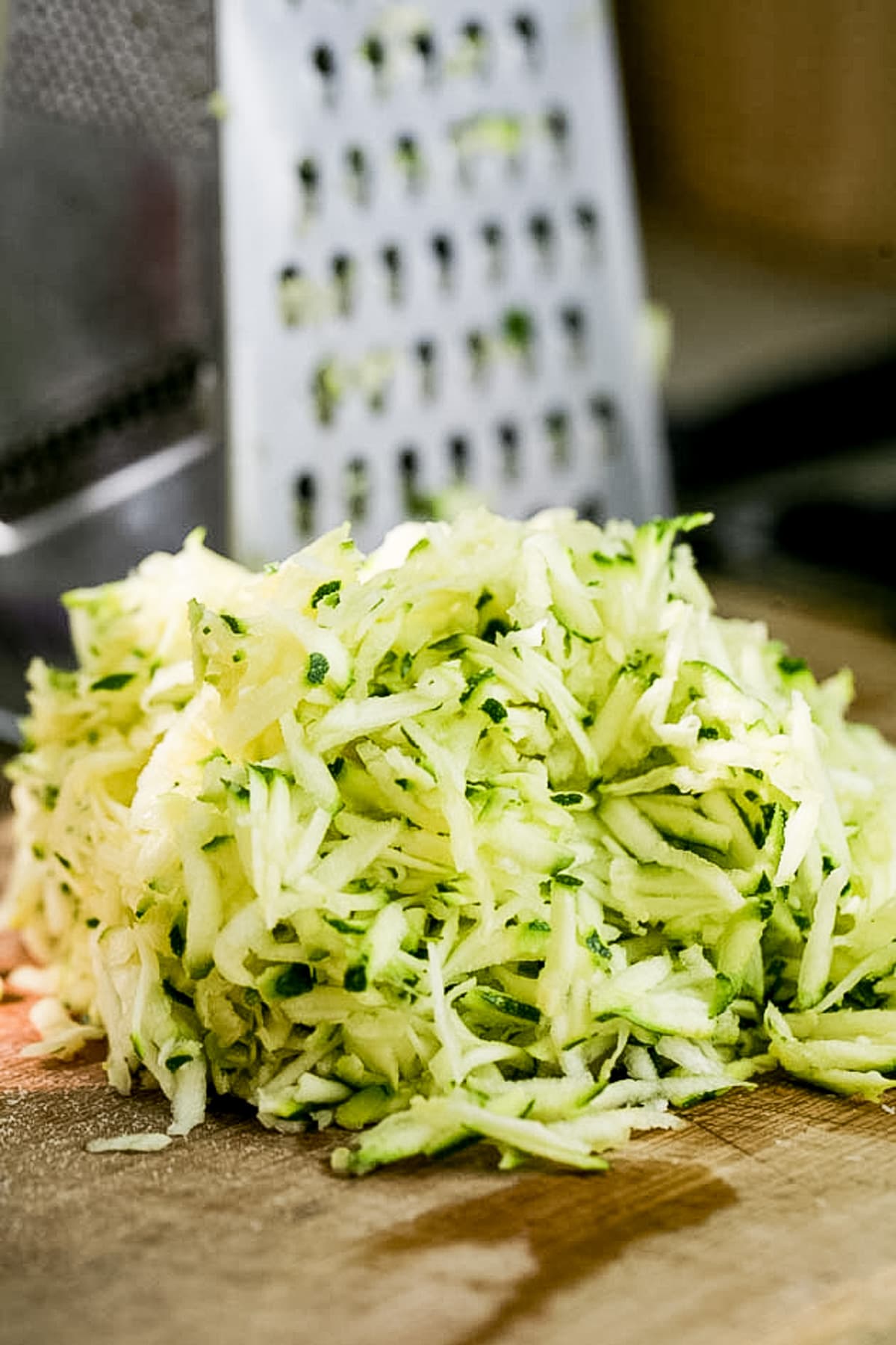 shredding fresh zucchini
