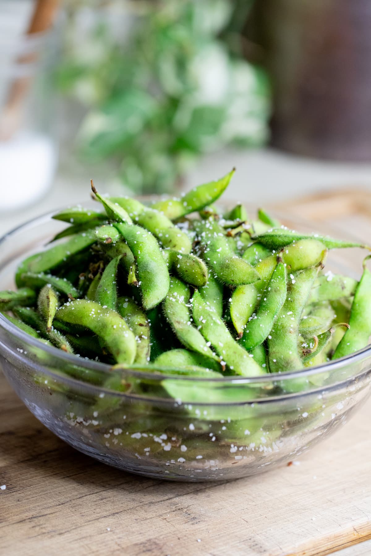 serving edamame